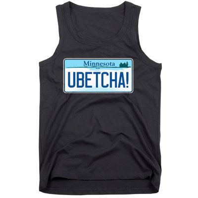 Ubetcha Minnesota License Plate Tank Top