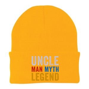 Uncle Myth Legend Godfather Uncles Fathers Day Gift Knit Cap Winter Beanie