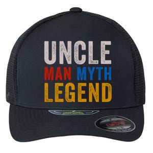 Uncle Myth Legend Godfather Uncles Fathers Day Gift Flexfit Unipanel Trucker Cap