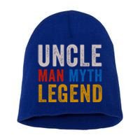 Uncle Myth Legend Godfather Uncles Fathers Day Gift Short Acrylic Beanie