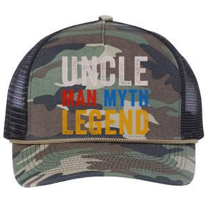 Uncle Myth Legend Godfather Uncles Fathers Day Gift Retro Rope Trucker Hat Cap