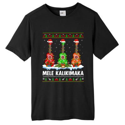 Ukulele Music Lover Ugly Mele Kalikimaka Ukulele Christmas Gift Tall Fusion ChromaSoft Performance T-Shirt