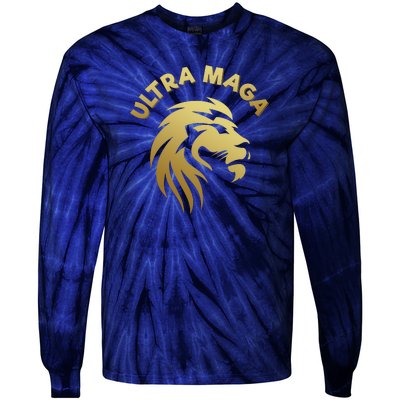 Ultra MAGA Lion Tie-Dye Long Sleeve Shirt