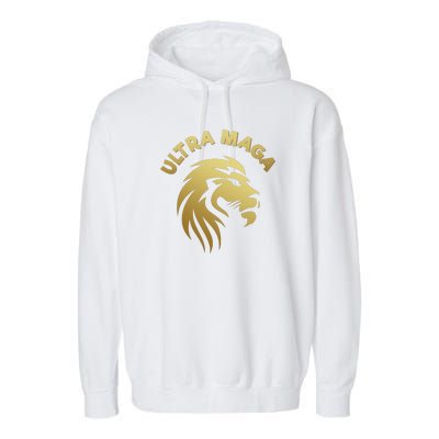 Ultra MAGA Lion Garment-Dyed Fleece Hoodie