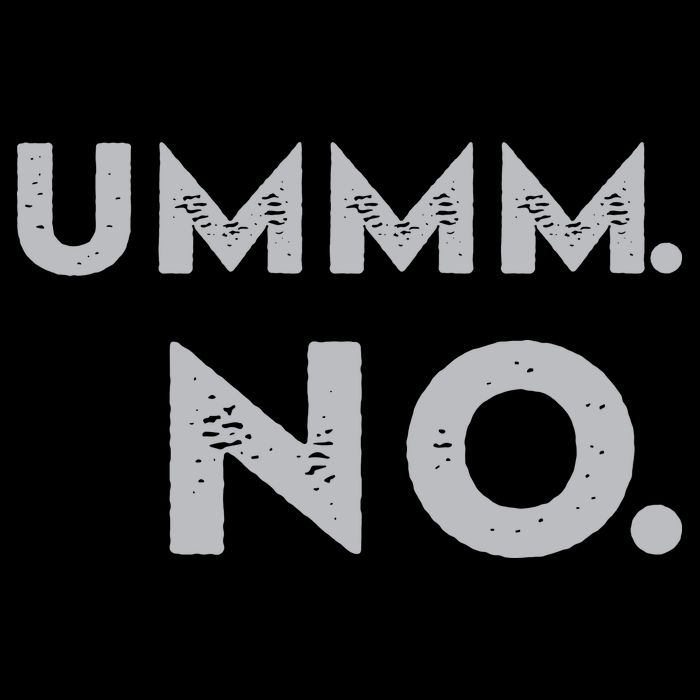 Umm No Funny Sarcastic Saying Women's Crop Top Tee