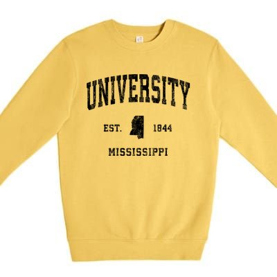 University Mississippi Ms Vintage Athletic Sports Premium Crewneck Sweatshirt