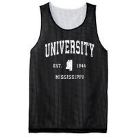 University Mississippi Ms Vintage Athletic Sports Mesh Reversible Basketball Jersey Tank