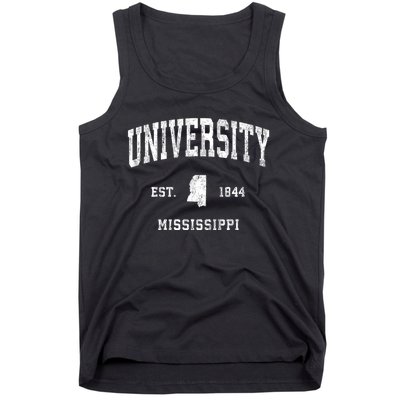 University Mississippi Ms Vintage Athletic Sports Tank Top