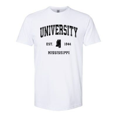 University Mississippi Ms Vintage Athletic Sports Softstyle CVC T-Shirt