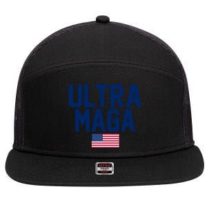 Ultra Maga Make American Great Again 7 Panel Mesh Trucker Snapback Hat