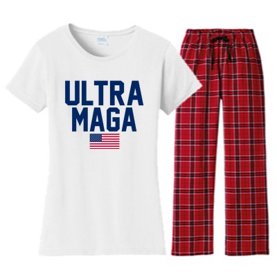 Ultra Maga Make American Great Again Women's Flannel Pajama Set