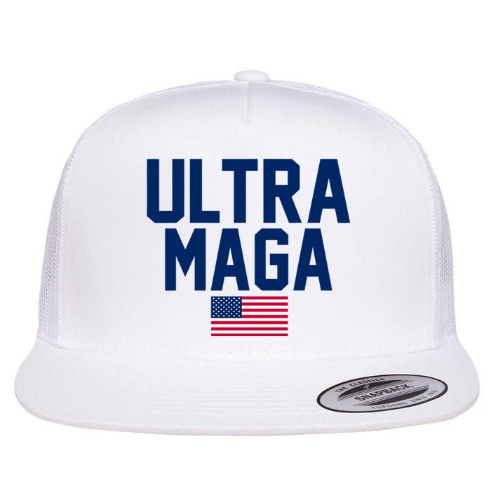 Ultra Maga Make American Great Again Flat Bill Trucker Hat