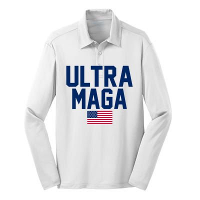 Ultra Maga Make American Great Again Silk Touch Performance Long Sleeve Polo