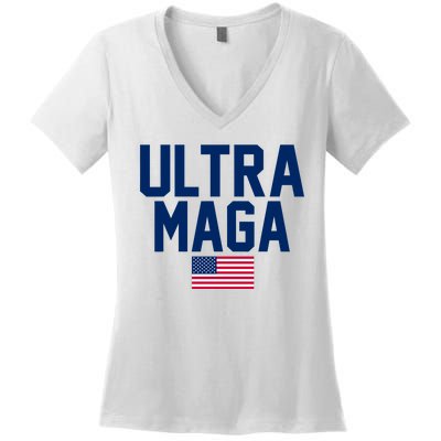 Ultra Maga Make American Great Again Women's V-Neck T-Shirt