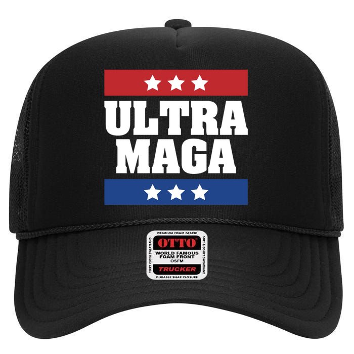 Ultra Maga | Make America Great Again | Trump 2024 High Crown Mesh Back Trucker Hat