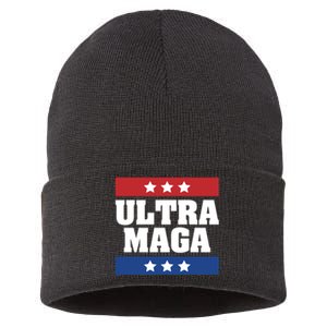 Ultra Maga | Make America Great Again | Trump 2024 Sustainable Knit Beanie