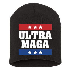 Ultra Maga | Make America Great Again | Trump 2024 Short Acrylic Beanie