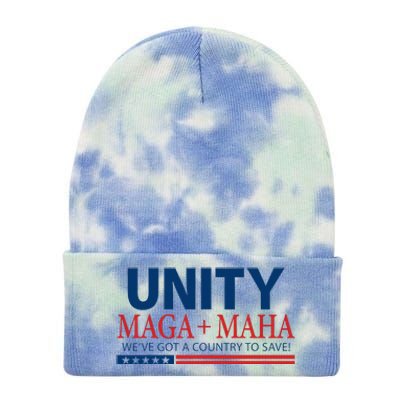 Unity Maga Maha We Are Got A Country To Save Tie Dye 12in Knit Beanie