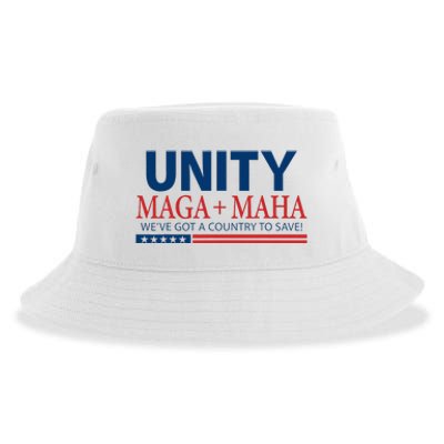 Unity Maga Maha We Are Got A Country To Save Sustainable Bucket Hat