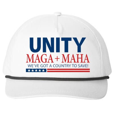 Unity Maga Maha We Are Got A Country To Save Snapback Five-Panel Rope Hat