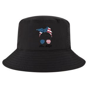 Ultra MAGA Messy Bun Parody Trump 2024 Anti Biden Cool Comfort Performance Bucket Hat