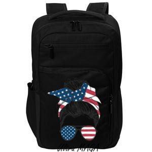 Ultra MAGA Messy Bun Parody Trump 2024 Anti Biden Impact Tech Backpack