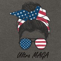 Ultra MAGA Messy Bun Parody Trump 2024 Anti Biden Cotton Canvas Backpack