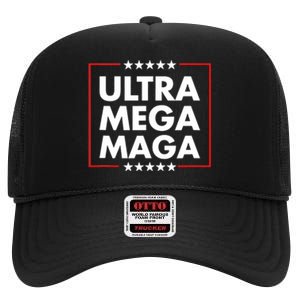 Ultra Mega Maga Trump Liberal Supporter Republican Family High Crown Mesh Back Trucker Hat