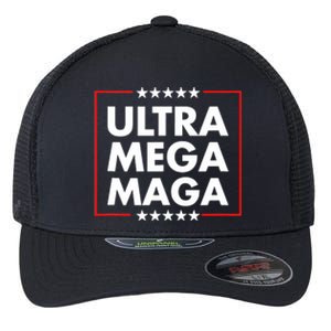 Ultra Mega Maga Trump Liberal Supporter Republican Family Flexfit Unipanel Trucker Cap