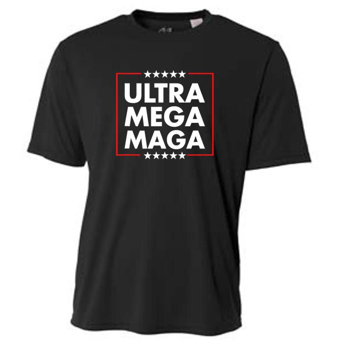 Ultra Mega Maga Trump Liberal Supporter Republican Family Cooling Performance Crew T-Shirt