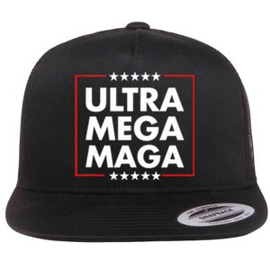 Ultra Mega Maga Trump Liberal Supporter Republican Family Flat Bill Trucker Hat