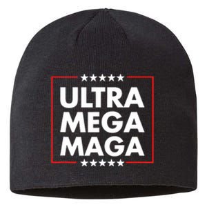 Ultra Mega Maga Trump Liberal Supporter Republican Family Sustainable Beanie