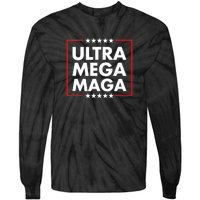 Ultra Mega Maga Trump Liberal Supporter Republican Family Tie-Dye Long Sleeve Shirt