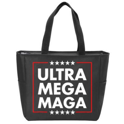 Ultra Mega Maga Trump Liberal Supporter Republican Family Zip Tote Bag