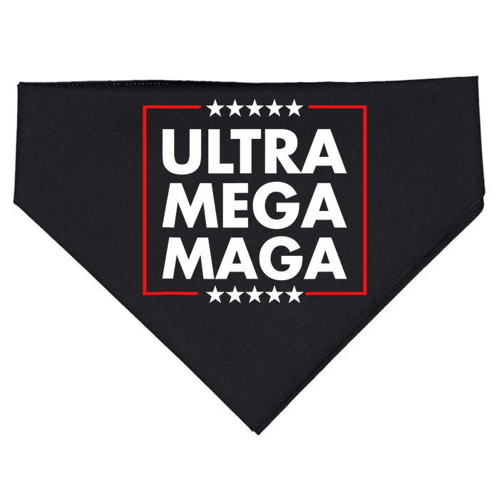 Ultra Mega Maga Trump Liberal Supporter Republican Family USA-Made Doggie Bandana