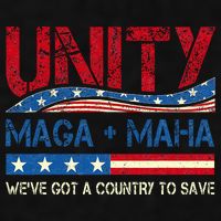 Unity Maga Maha WeVe Got A Country To Save American Flag Ladies PosiCharge Tri-Blend Wicking Tank