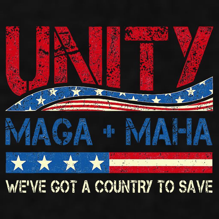 Unity Maga Maha WeVe Got A Country To Save American Flag Ladies PosiCharge Tri-Blend Wicking Tank