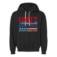 Unity Maga Maha WeVe Got A Country To Save American Flag Garment-Dyed Fleece Hoodie