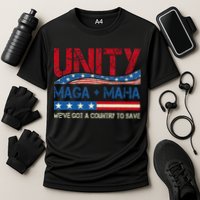 Unity Maga Maha WeVe Got A Country To Save American Flag Performance Shirt