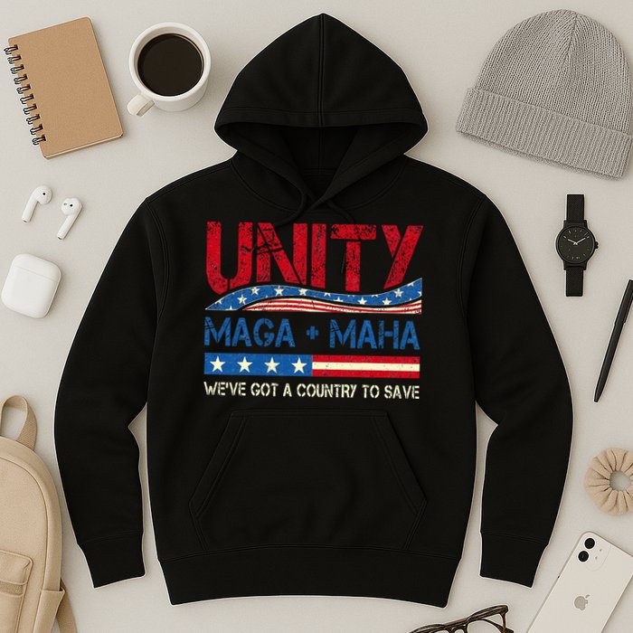 Unity Maga Maha WeVe Got A Country To Save American Flag Hoodie