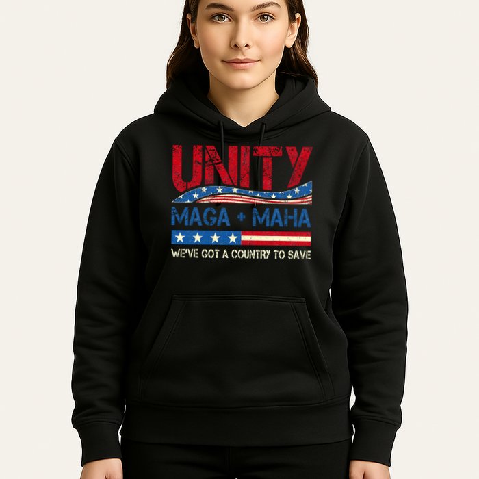 Unity Maga Maha WeVe Got A Country To Save American Flag Hoodie
