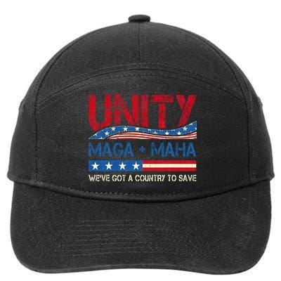Unity Maga Maha WeVe Got A Country To Save American Flag 7-Panel Snapback Hat