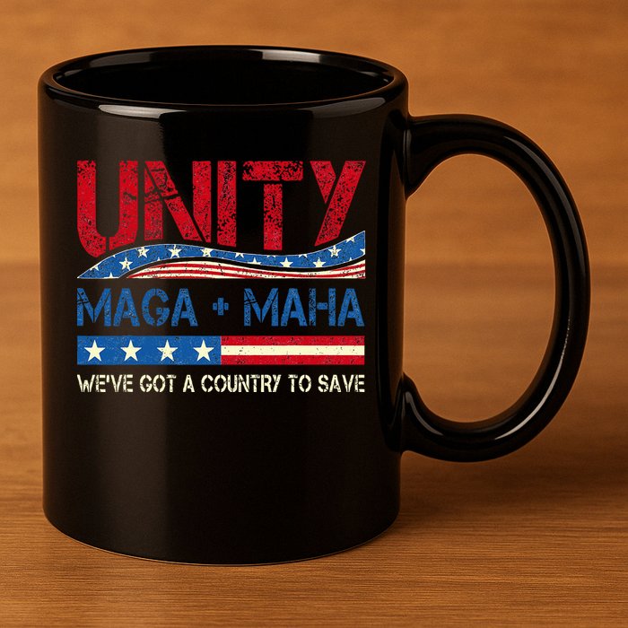 Unity Maga Maha WeVe Got A Country To Save American Flag 11oz C Handle Ceramic Mug