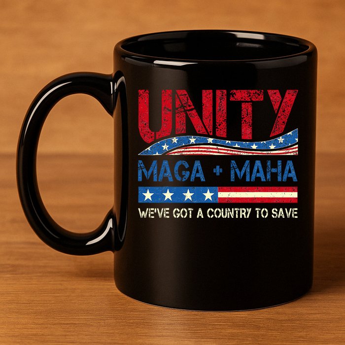 Unity Maga Maha WeVe Got A Country To Save American Flag 11oz C Handle Ceramic Mug