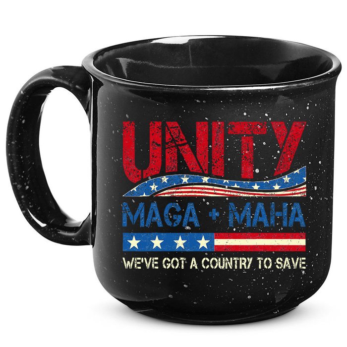 Unity Maga Maha WeVe Got A Country To Save American Flag 15oz Campfire Ceramic Mug