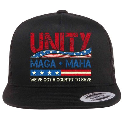 Unity Maga Maha WeVe Got A Country To Save American Flag Flatbill Hat
