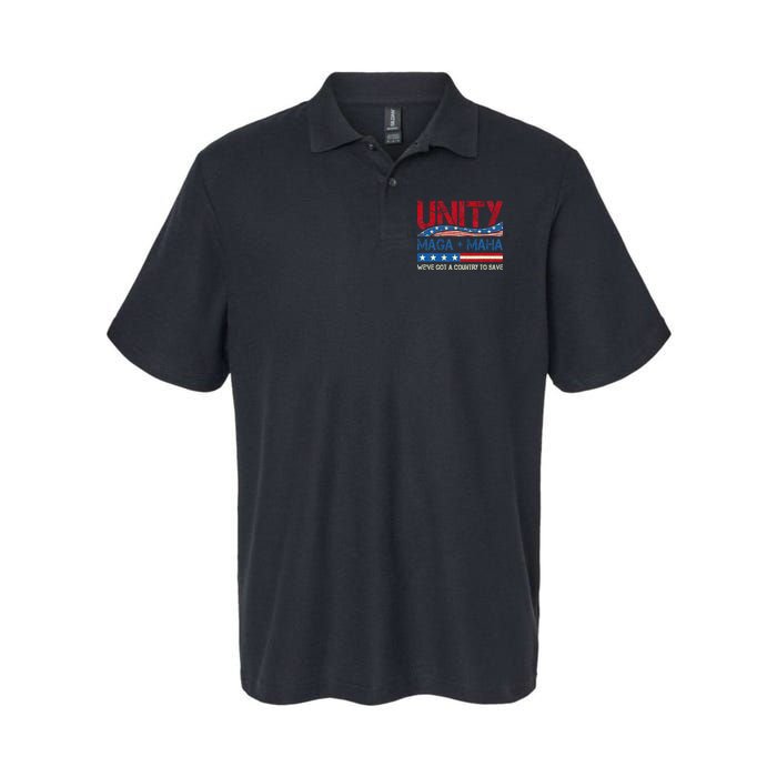 Unity Maga Maha WeVe Got A Country To Save American Flag Polo