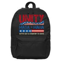 Unity Maga Maha WeVe Got A Country To Save American Flag 16 in Basic Backpack