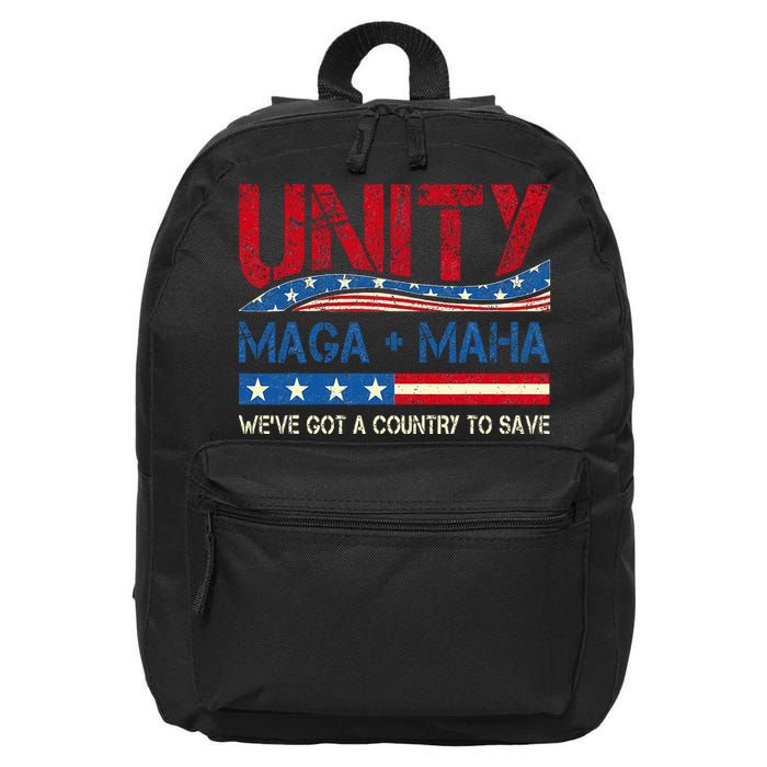 Unity Maga Maha WeVe Got A Country To Save American Flag 16 in Basic Backpack