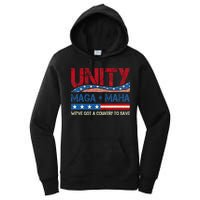 Unity Maga Maha WeVe Got A Country To Save American Flag Women's Pullover Hoodie